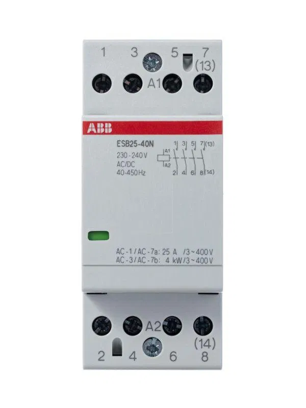 ABB 接触器 ESB25-40N-06 模块化 25A AC-1, 4NO, 线圈 230V AC DC