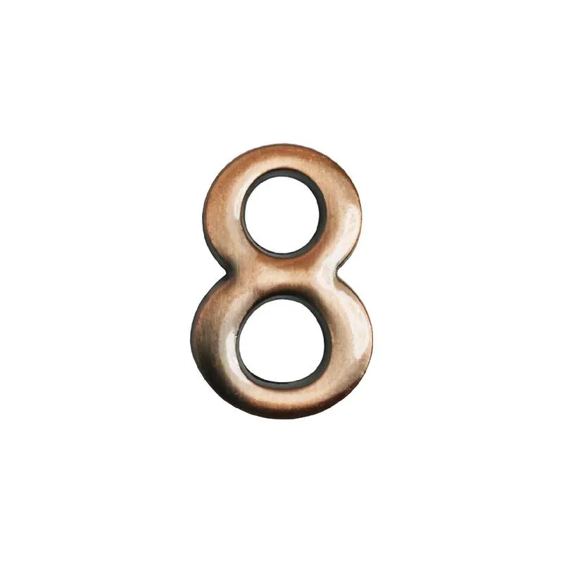 Цифра дверная "8" на клеевой основе медь Аллюр 5 081