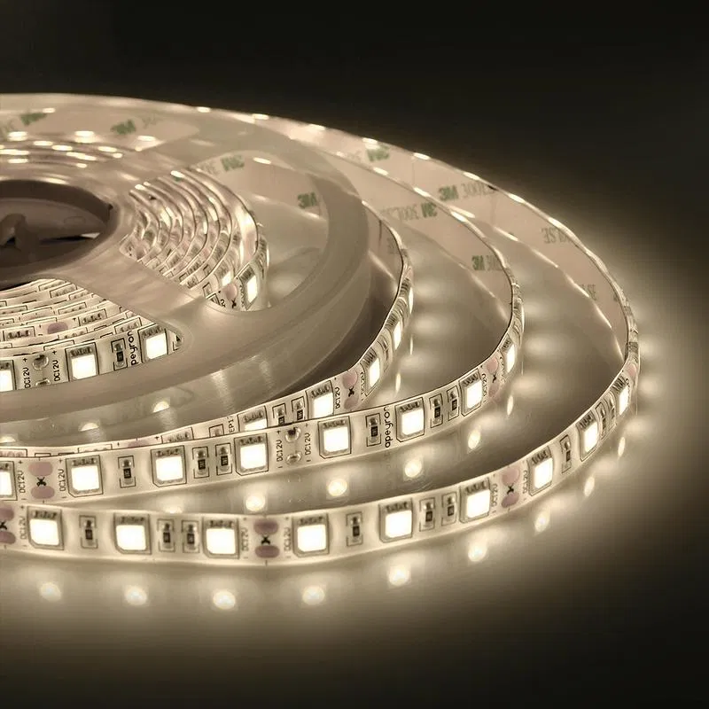 LED strip 12V ST 14.4W/m smd5050 60diod/m IP65 700lm/m warm white 3000K (pkg.5m) Apeyron 00-11