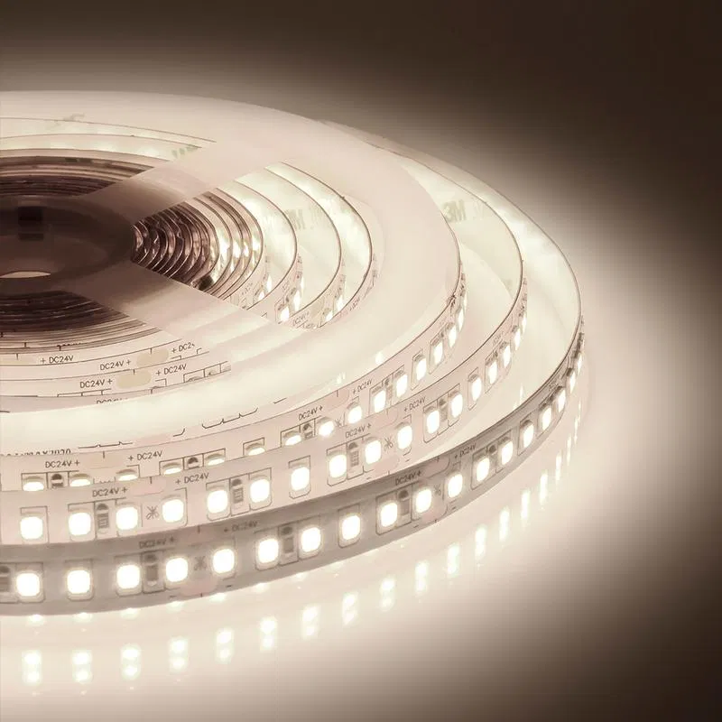 LED strip 24V PRO 18W/m smd2835 168diodes/m IP20 2000lm/m warm white 3000K (pack 5m) Apeyron 00-301