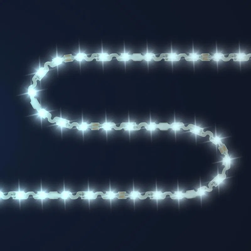 LED strip 24V 8W/m smd2835 60led/m IP20 700lm/m cold white 6500K (pkg.5m) Apeyron 00-351