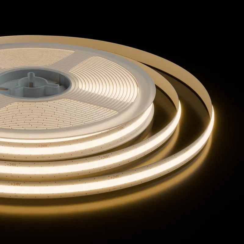 LED strip 24V 10W/m COB 528 diode/m FreeCut 700lm/m IP20 PCB 8mm CRI90+ 3000K (pack 5m) Apeyron 00-397