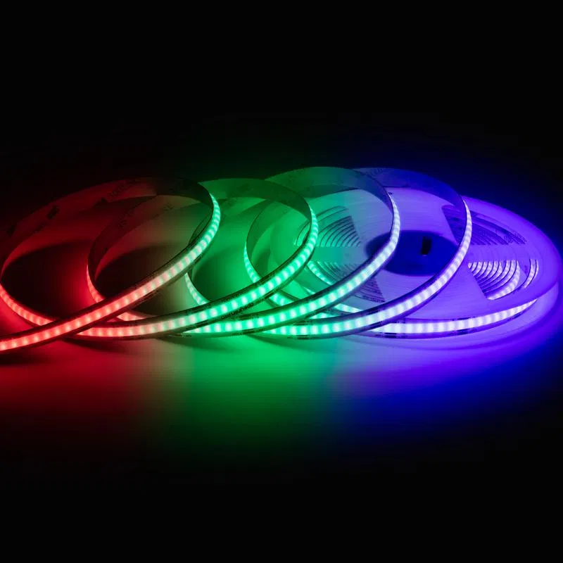 Лента светодиодная 24В 14Вт/м COB RGB 672диод/м IP20 (уп.5м) Apeyron 00-493