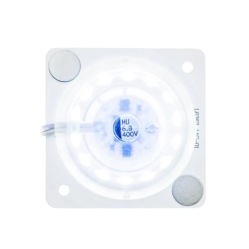 Плата светодиодная 220В 12Вт smd2835 IP20 80лм/Вт 63х63мм прямоугол. с линзой б/пульсации ХБ Apeyron 02-14