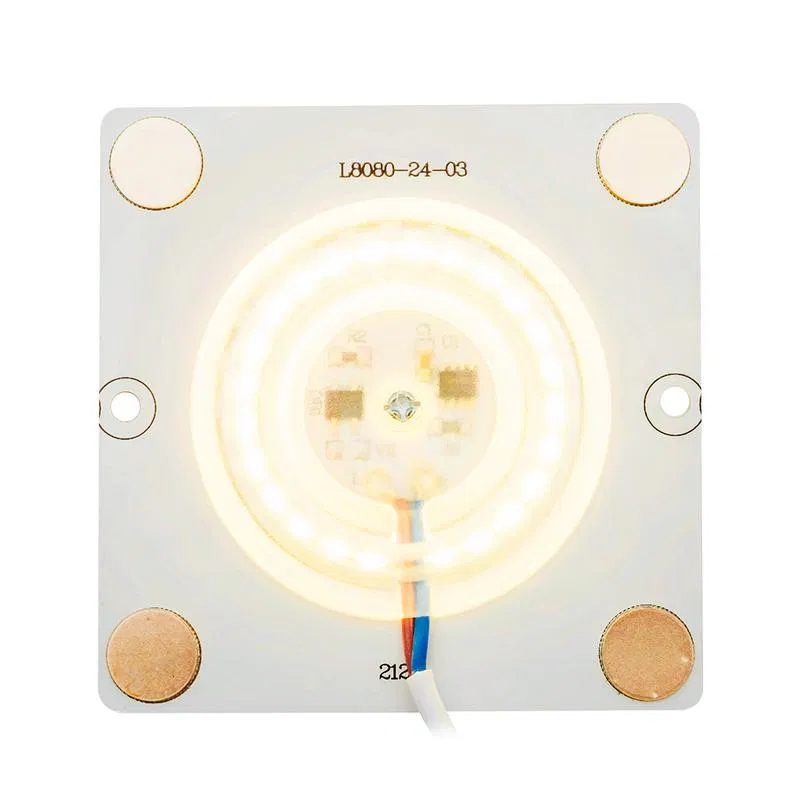 LED灯板 220V 12W smd2835 IP20 80lm/W PF>0.9 80x80mm rectangular 带透镜 ТБ Apeyron 02-18