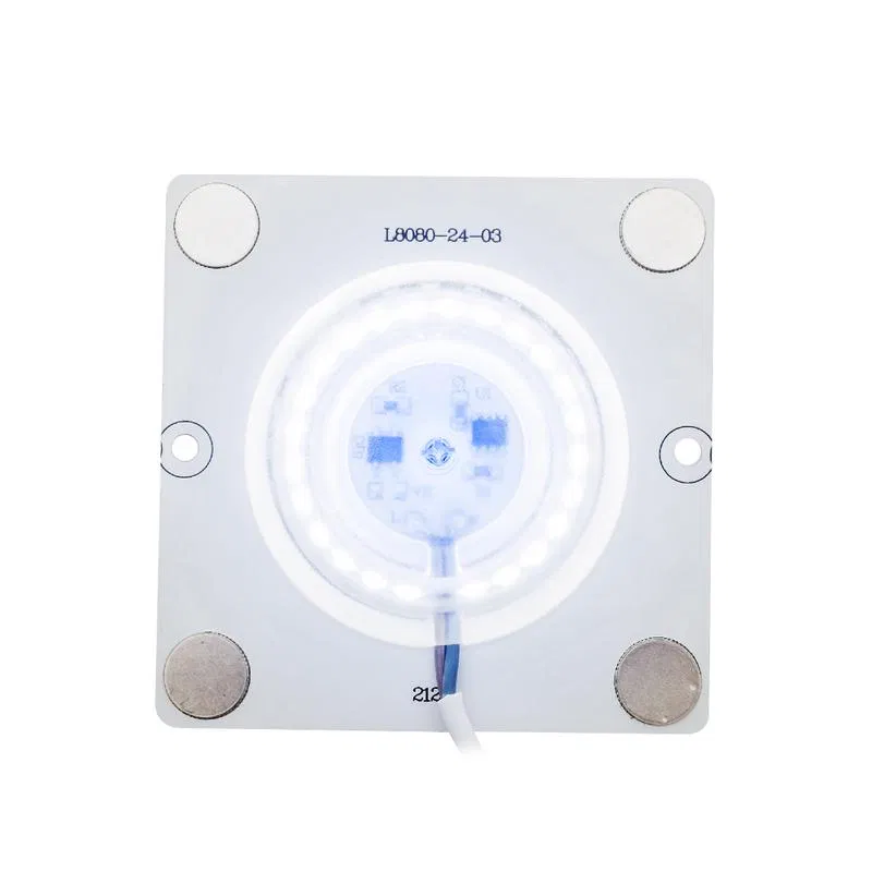 LED board 220V 12W IP20 smd2835 80lm/W PF>0.9 80x80mm rectangular with lens HB Apeyron 02-20