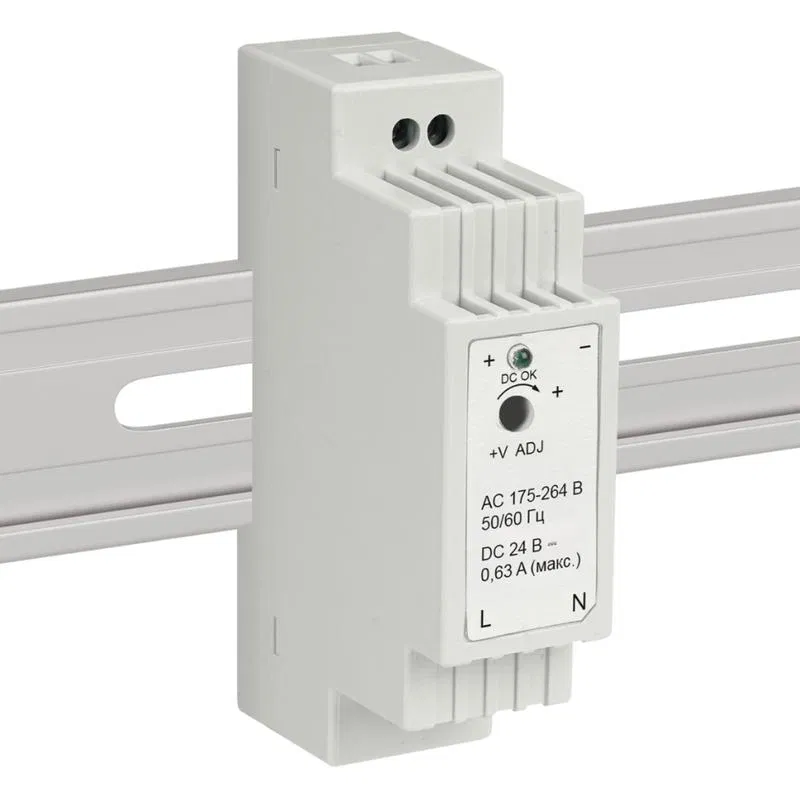DIN导轨电源 24V 15W 175-264V 0.63A IP20 25x93x56mm Apeyron 03-163