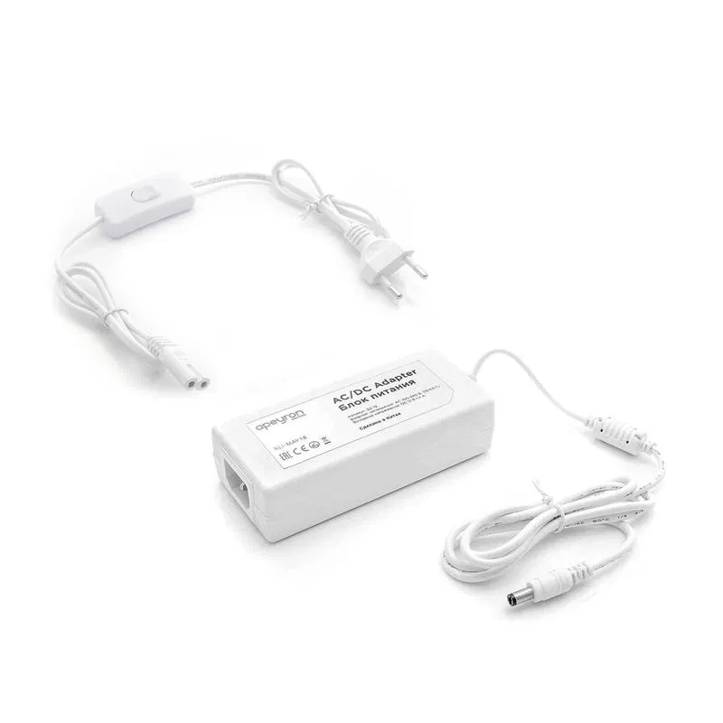 Power supply (adapter) 12V 48W 85-265V 4A IP44 114x53x33mm connector 2.5x5.5mm Apeyron 03-19