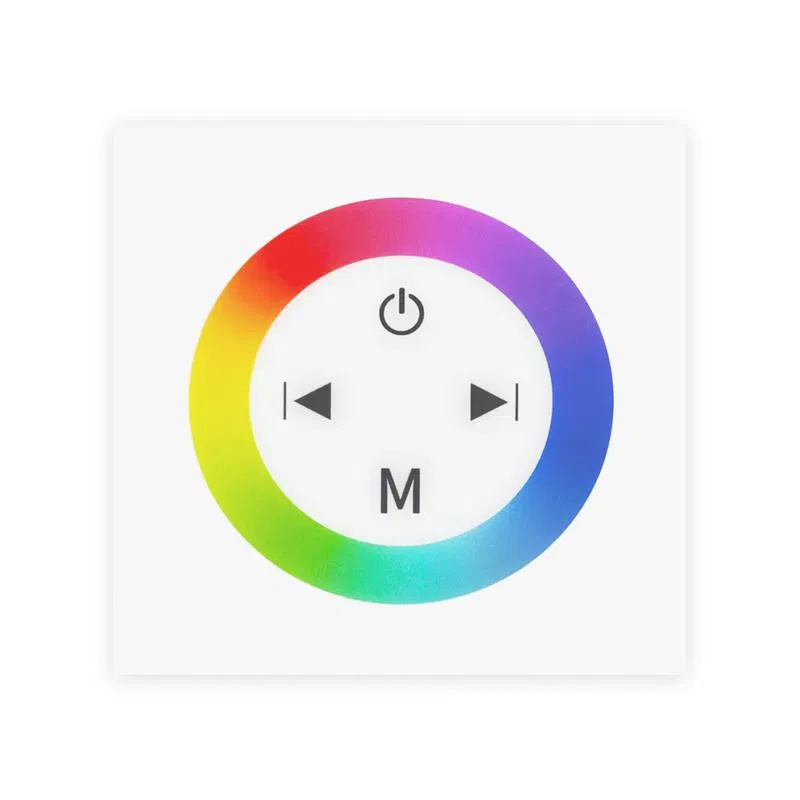 RGB Controller 12/24V 144/288W built-in with white multicolor sensor panel 86x86x28mm Apeyron 04-09