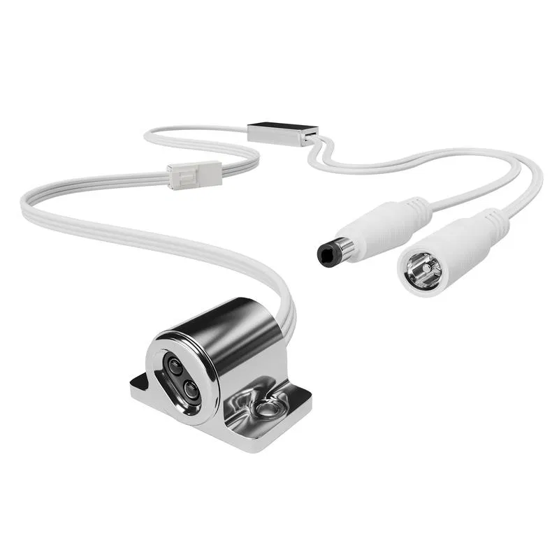 红外障碍传感器开关 12V/24V 60W/120W 5A 2.5x5.5mm 连接器 银色 Apeyron 04-67