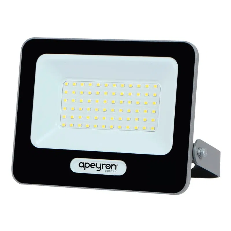 LED投光灯 50W 6500K IP65 6000lm 230V/50Hz 179x32x139mm 铝灰色 Apeyron 05-47