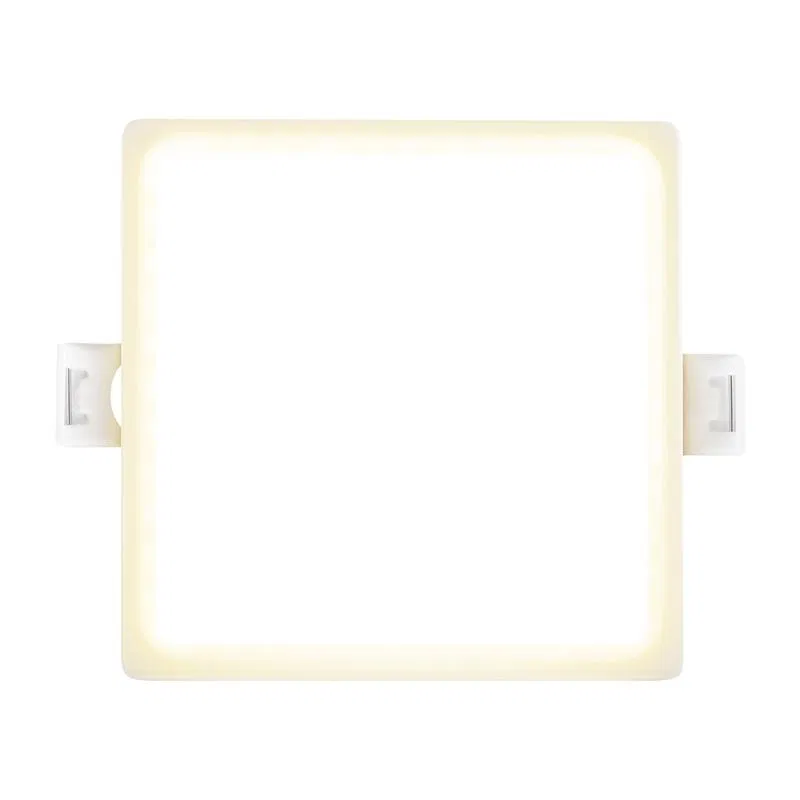 LED panel recessed square 220V 8W 640lm 95x95mm alum. housing isol. driver TB Apeyron 06-25