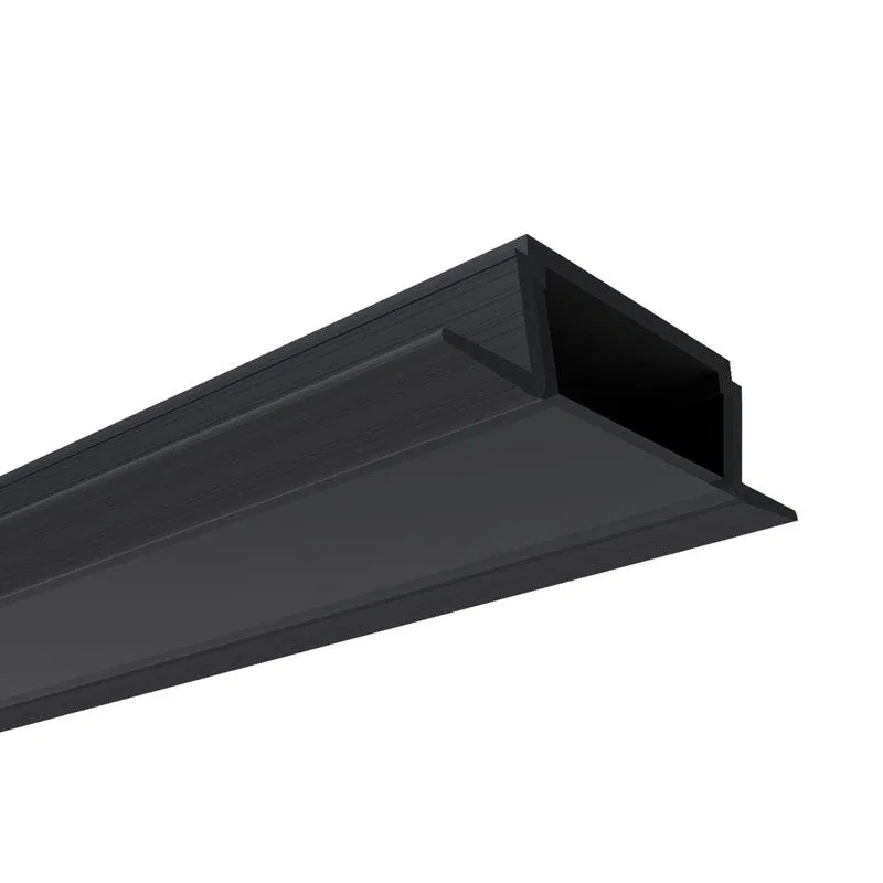 LED strip profile anode built-in black 22x6mm 2m alum. Apeyron 08-02-Ч