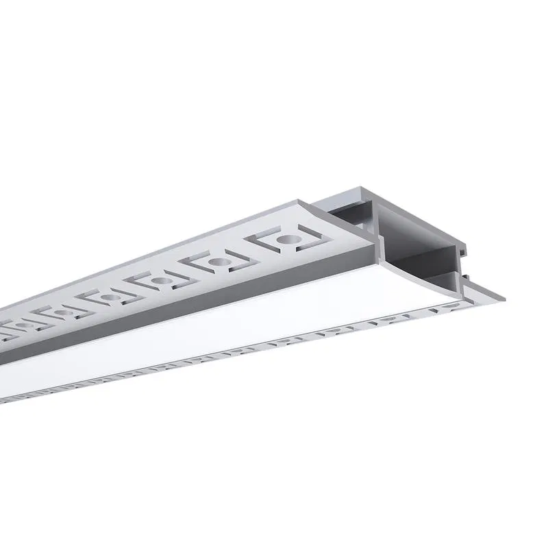 Profile for LED strip under plaster silver. 61x14mm 2.5m alum. Apeyron 08-49