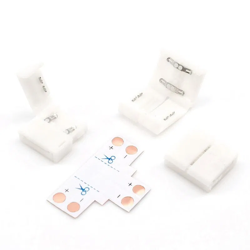 Connector set (T-shape + 3 clips) for single-color LED strip 12V IP20 10mm substrate Apeyron 09-08