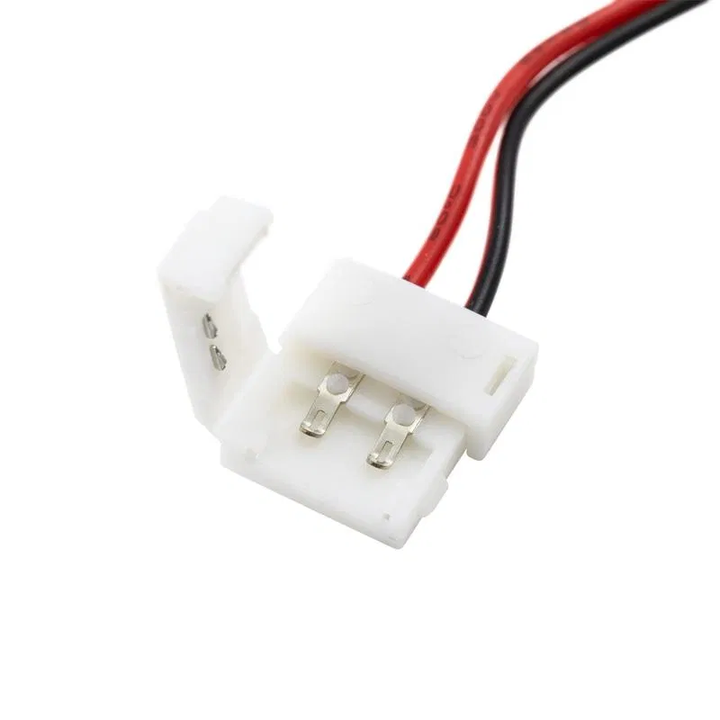 单色 LED 灯带连接器套装 (2 个带线的夹) 用于 12V IP20 底座 10mm Apeyron 09-11