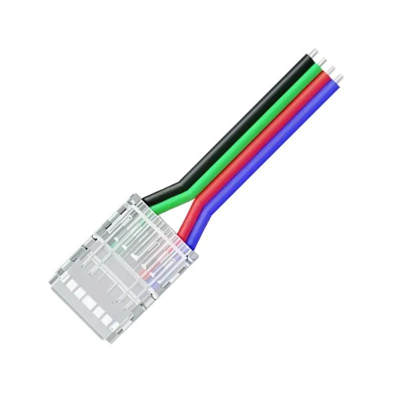 4 pin 穿刺式连接器，用于连接 10mm COB IP20 RGB LED 灯带 Apeyron 09-119