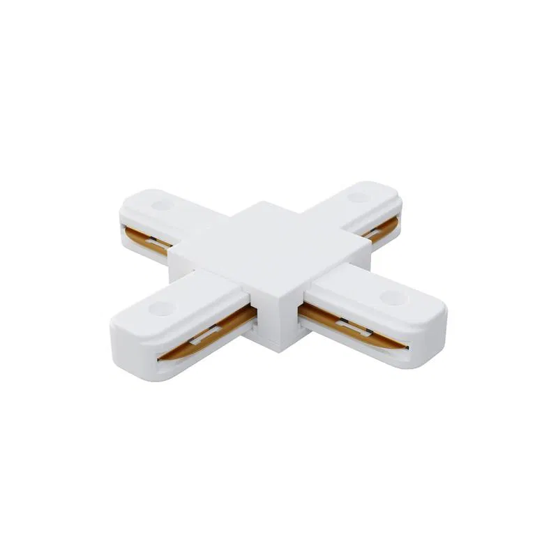 X-shaped single-phase connector for busbar IP20 105x105x18mm white plastic Apeyron 09-126