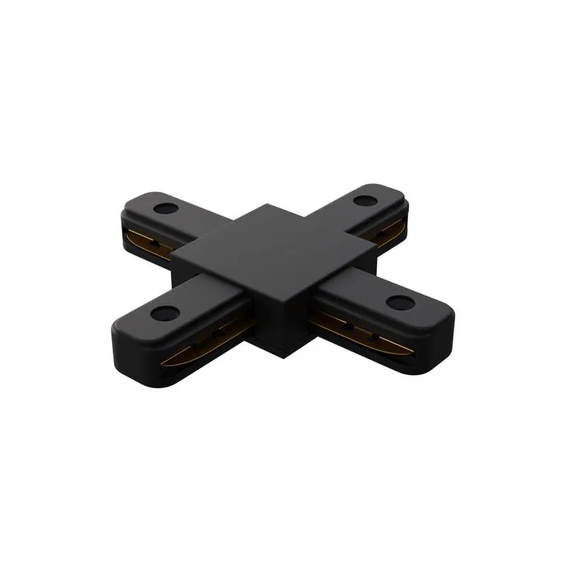 Коннектор Х-образ однофаз для шинопровода IP20 105х105х18мм черн. пластик Apeyron 09-127