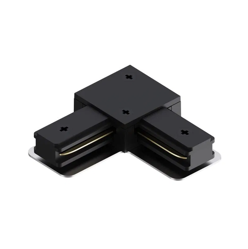 Single-phase angle connector IP20 70x70x18mm (for busbar art. R45-06 R45-08) black plastic Apeyron 09-183