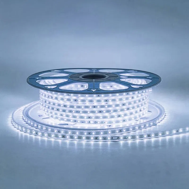 220V LED灯带 6W/m smd2835 60led/m IP65 400lm/m 冷白 6500K (PS3-44电源线) (50m装) Apeyron 17-42