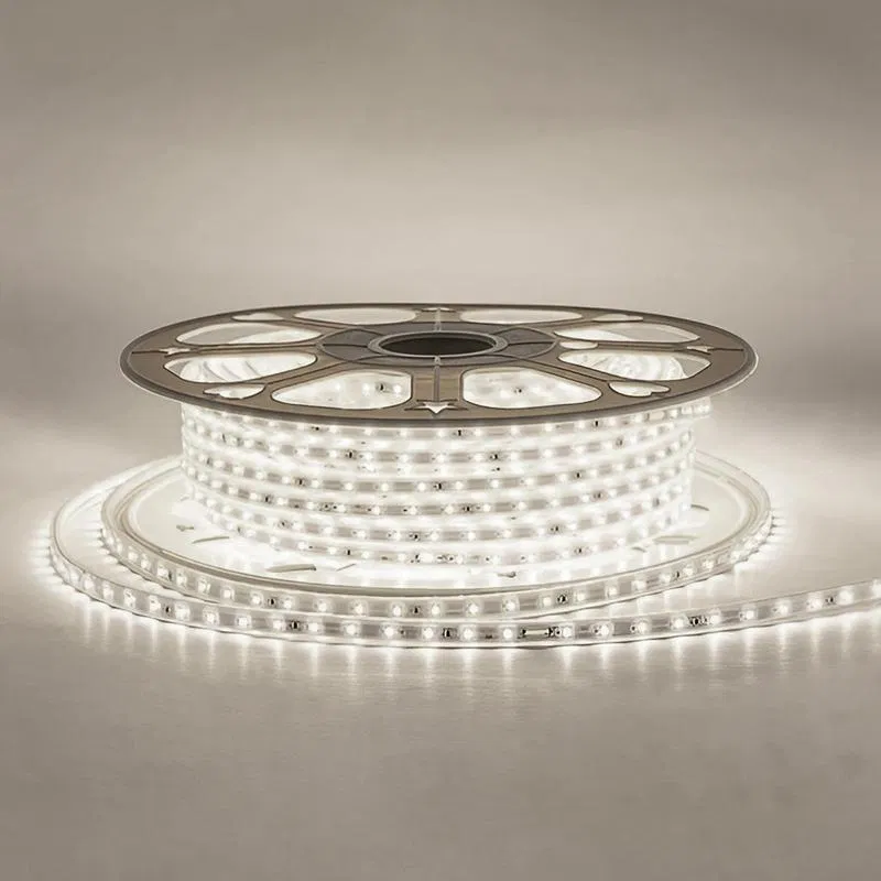 LED strip 220V 6W/m smd2835 60diodes/m IP65 400lm/m daylight white 4000K (cord PS3-44) (pack 50m) Apeyron 17-43