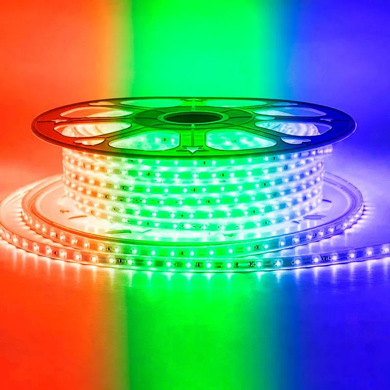 220V LED灯带 12W/m smd5050 60led/m IP65 RGB (PS3-52电源线) (50m装) Apeyron 17-48