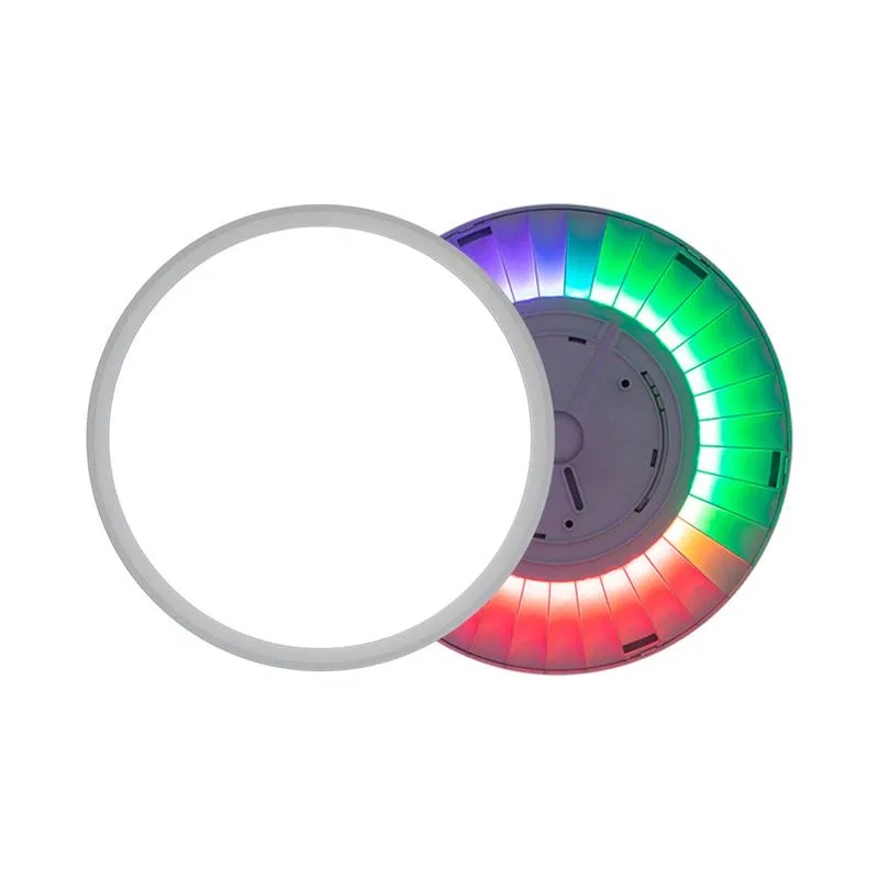 LED lamp SPIN 28W 3000-6500K 2240lm 230V RGB d300x33mm surface mounted round white remote Apeyron 18-140