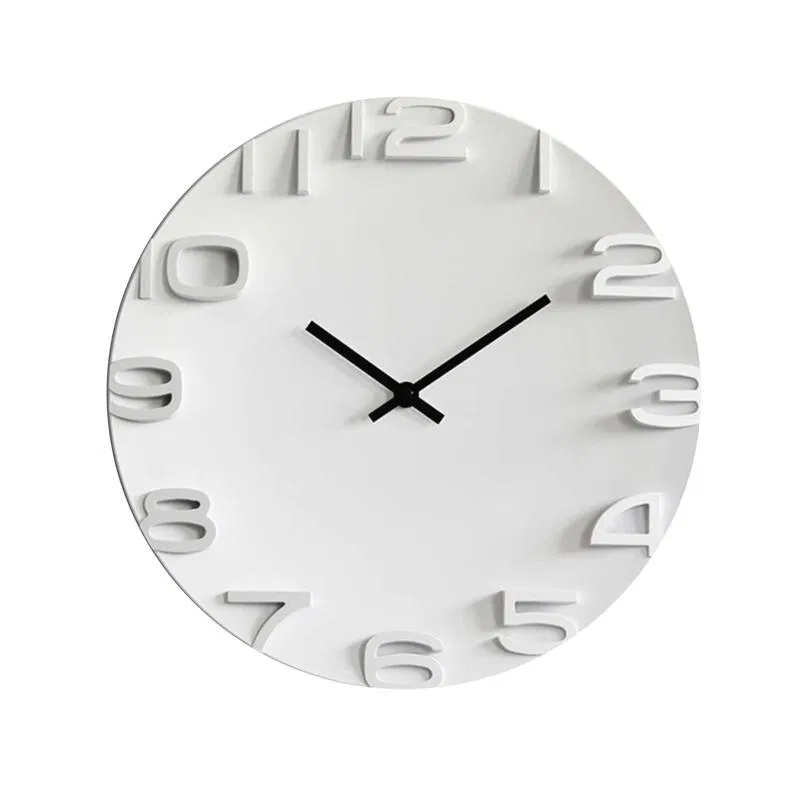 Round wall clock d35cm (1xAA not included) plastic white Apeyron PL200924