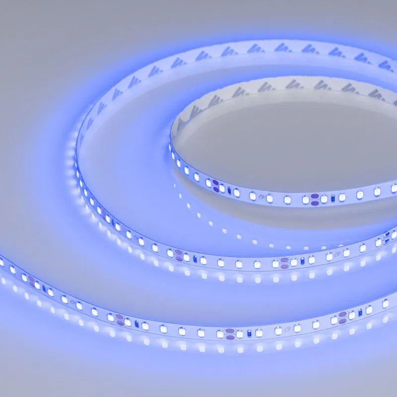 Лента светодиодная RT-A120-8mm 24V Blue 9.6Вт/м IP20 2835 (уп.5м) Arlight 0087833) 008783(3)
