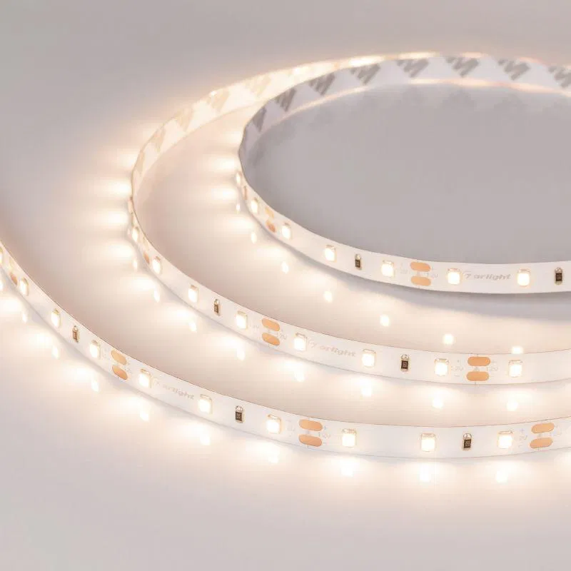 Лента светодиодная RT-A60-8mm 12V Warm 3000К CRI98 4.8Вт/м IP20 2835 (уп.5м) Arlight 027934(2)