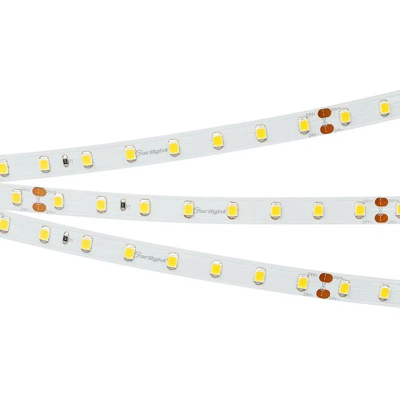 Лента светодиодная RT-A80-8mm 24V Warm 3500К 6Вт/м IP20 2835 открыт. (уп.5м) Arlight 028525(2)
