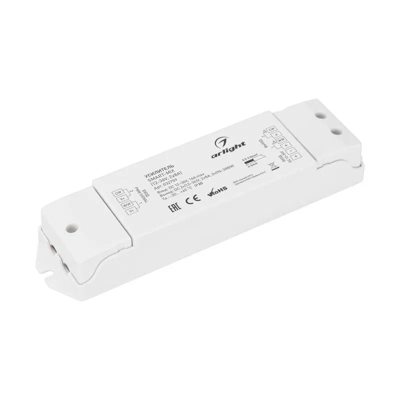 Усилитель SMART-MIX (12-36В 2х8А) (IP20 пластик) Arlight 032759