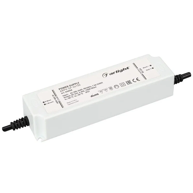 Блок питания ARPV-SP-24150 (24В 6.25А 150Вт) (IP67 пластик) Arlight 040048