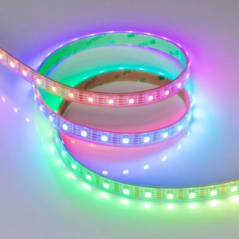 Лента светодиодная SPI-P-B60-12mm 5V RGB-PX1-BPT 12Вт/м IP66 5060 герметичная бегущий огонь (уп.5м) Arlight 041167