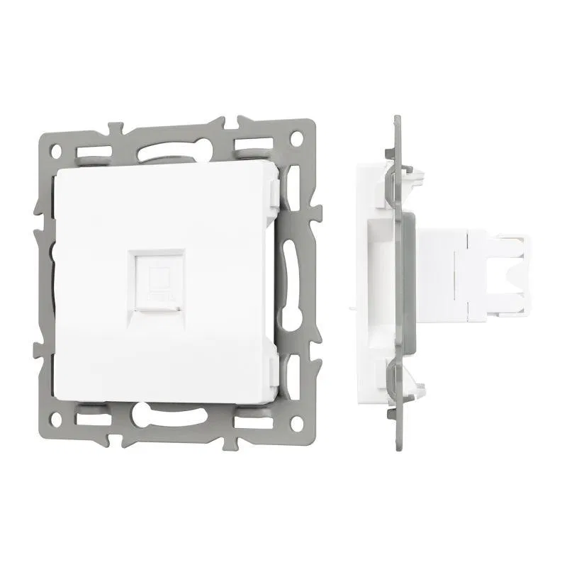 Механизм компьютерной розетки SCT-MPC1-PL-WH (RJ-45 CAT6) бел. Arlight 045301