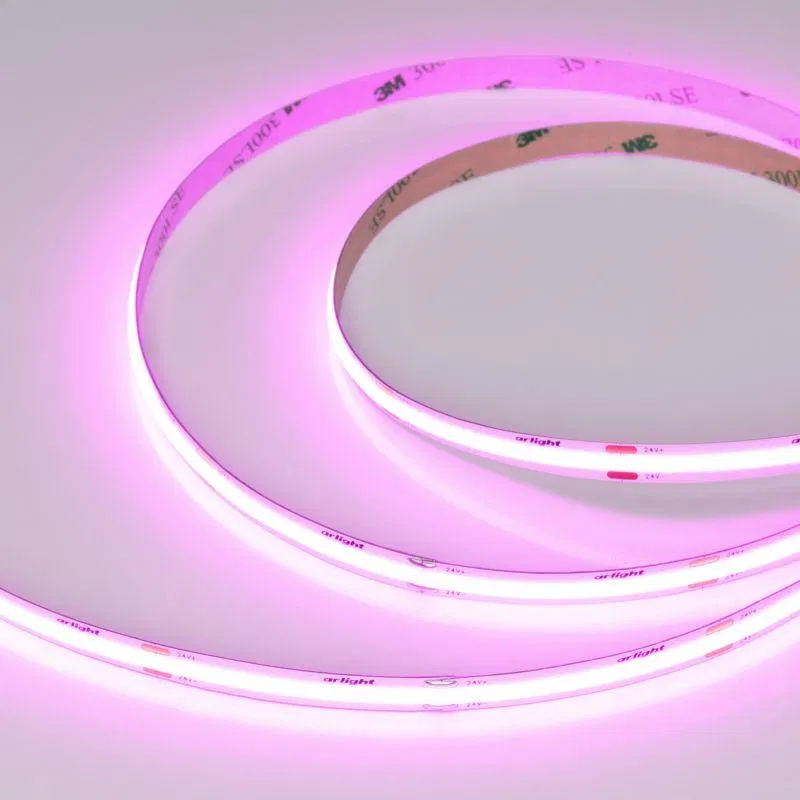 Лента светодиодная COB-X480-8mm 24V Magenta 8Вт/м IP20 (уп.5м) Arlight 047741