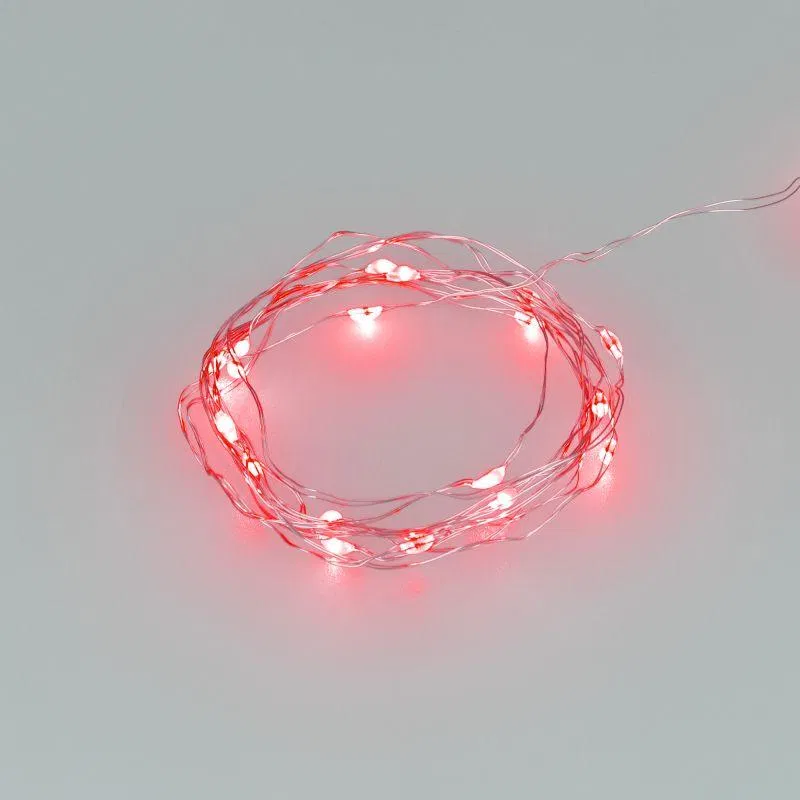 Гирлянда светодиодная ARD-DEW-HOME-2000-CLEAR-20LED-STD Red 3V Battery Pack IP20 Ardecoled 048705 Arlight