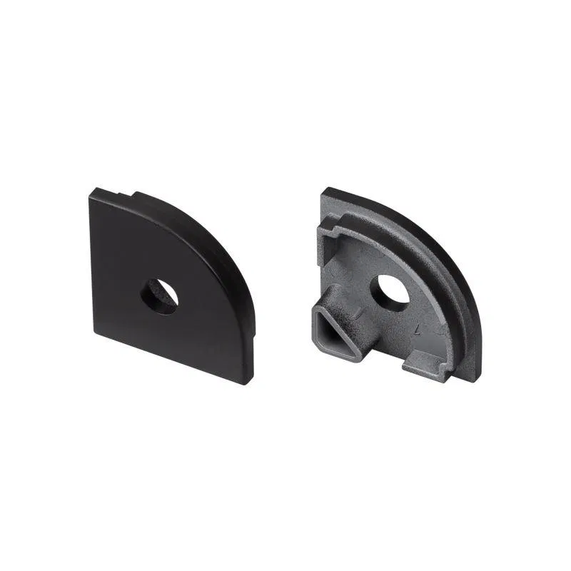 Заглушка SL-KANT-H20 BLACK с отверстием пластик (комплект) Arlight 049405