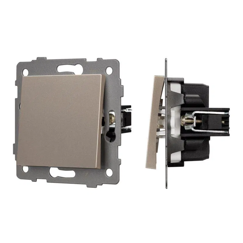 Выключатель непроходной 1-кл. SWT-MK01-PL-GD-V 10А 250В механизм Arlight 049870