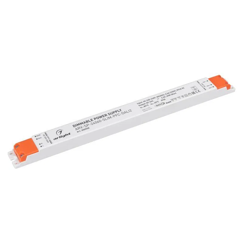 Блок питания ARV-SP-24060-SLIM-PFC-DALI2 (24В 2.5А 60Вт) IP20 пластик Arlight 050558