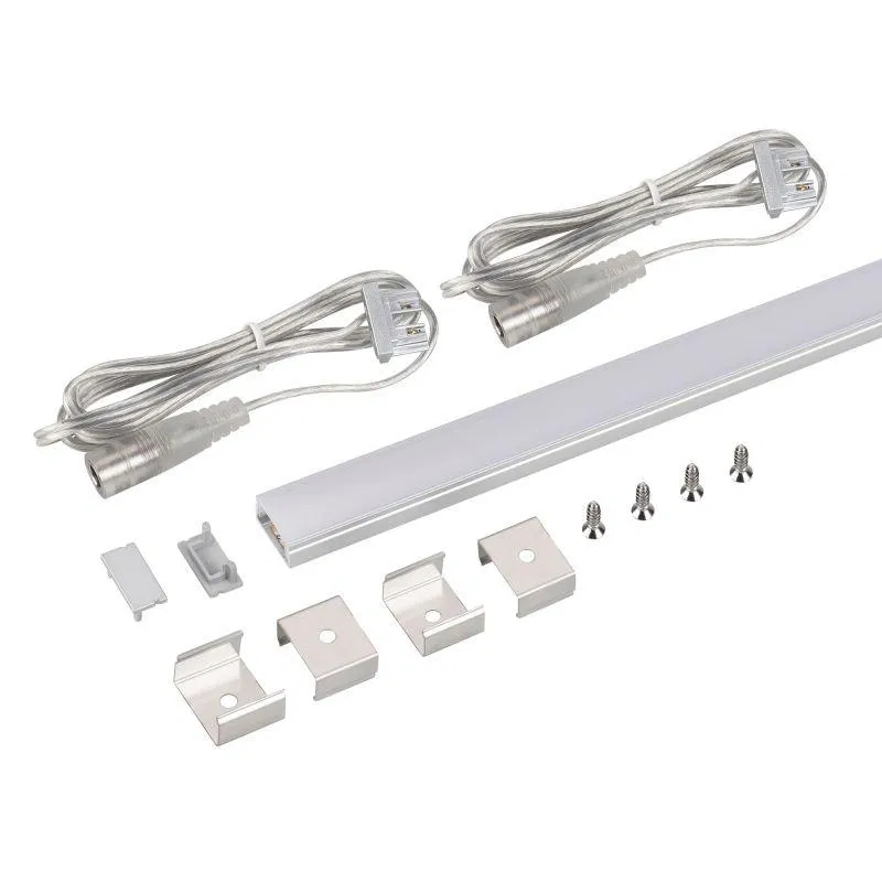 Набор для светодиодной подсветки ARL-KIT-SLIM-FC 24В Warm3000 14.4Вт/м IP20 2м алюм. + пластик Arlight 053439