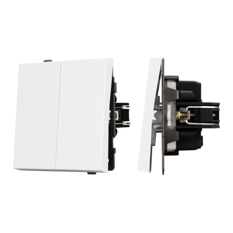 Выключатель непроходной 2-кл. SWT-TENDO-MK02-PL-WH 10А 230В механизм Arlight 054058