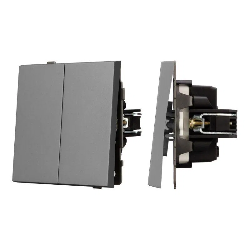 Выключатель непроходной 2-кл. SWT-TENDO-MK02-PL-GR 10А 230В механизм Arlight 054060