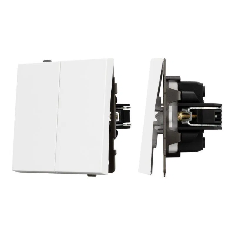 Выключатель проходной 2-кл. SWT-TENDO-MKP2-PL-WH 10А 230В механизм Arlight 054066