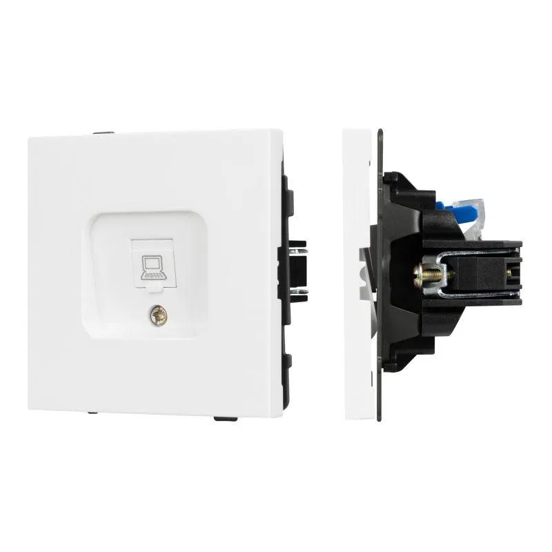 Розетка компьютерная SCT-TENDO-MPC1-PL-WH RJ45 кат.6 механизм Arlight 054098