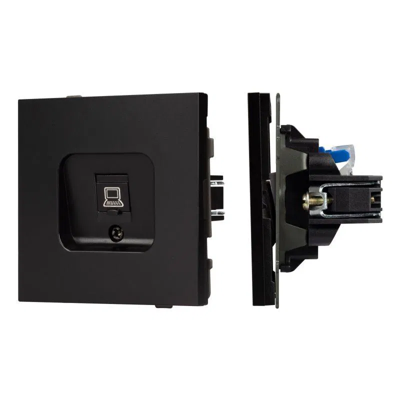 Розетка компьютерная SCT-TENDO-MPC1-PL-BK RJ45 кат.6 механизм Arlight 054104