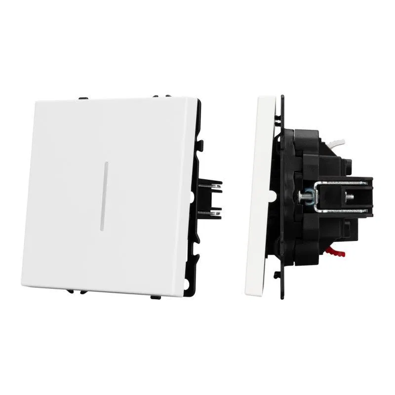 Two-way switch 1cl ARL NOBE soft-touch backlight SWT-MKP1-SFPL-L-WH 250V 10A white quartz Arlight 054236(1)