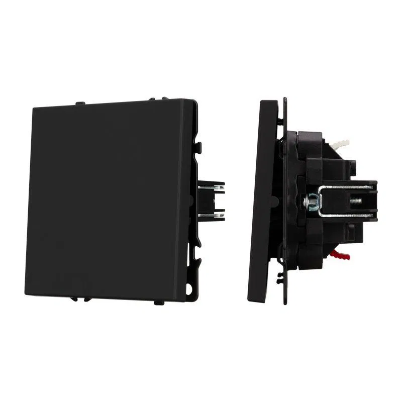 Выключатель проходной ARL NOBE 1 кл софт-тач черн. оникс SWT-MKP1-SFPL-BK (250В 10А) Arlight 054246(1)