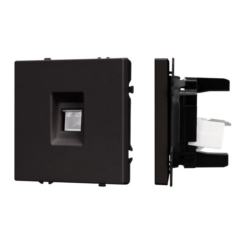 Розетка компьютерная ARL NOBE софт-тач черн. оникс SCT-MPC1-SFPL-BK (RJ-45 CAT6) Arlight 054305(1)
